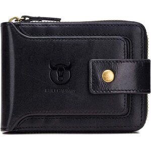 Mens Leather Wallet RFID Blocking Large Capacity Card Case ID Window Coin Pocket